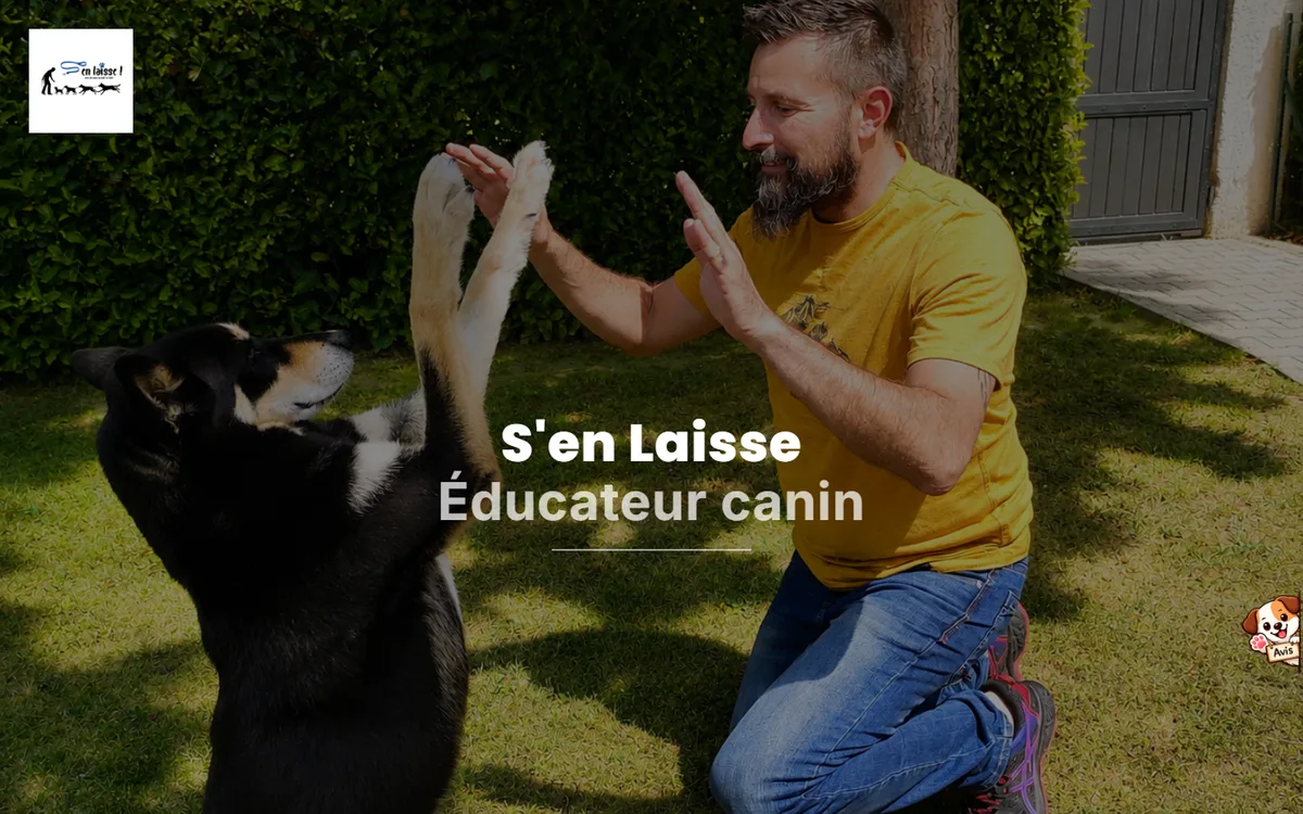 Page d’accueil du site client S’en Laisse